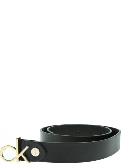 Czarny Pasek Calvin Klein 3Cm Low Ck Adj.Buckle Belt K60K605400 001