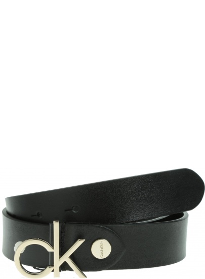 Czarny Pasek Calvin Klein 3Cm Low Ck Adj.Buckle Belt K60K605400 001
