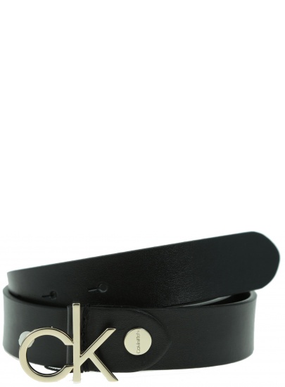 Czarny Pasek Calvin Klein 3Cm Low Ck Adj.Buckle Belt K60K605400 001