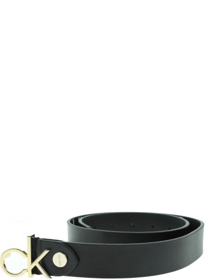 Czarny Pasek Calvin Klein 3Cm Low Ck Adj.Buckle Belt K60K605400 001
