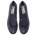 Granatowe Baleriny TOMMY HILFIGER Material Mix Balleri EN0EN00570 403