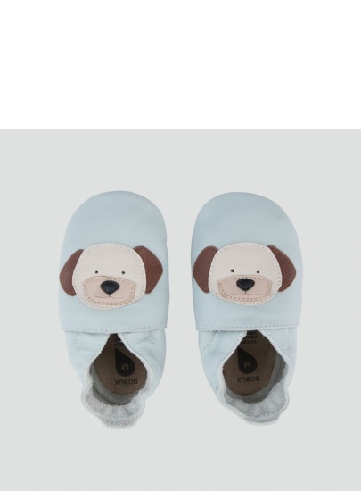 Błękitne Kapcie z pieskiem BOBUX 1000-021-16 Sky PUPPY SOFT SOLE