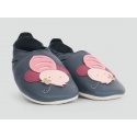 Granatowe Kapcie BOBUX 1000-017-01 NAVY BEE SOFT SOLE
