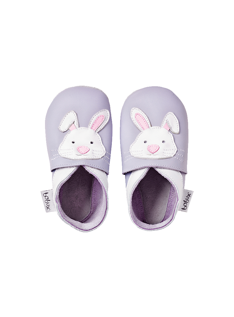 Kapcie Skórzane Z Króliczkiem BOBUX 4158 LIGHT PURPLE RABBIT SOFT SOLE Kapcie Skórzane Z Króliczkiem BOBUX 4158 LIGHT PURPLE RABBIT SOFT SOLE