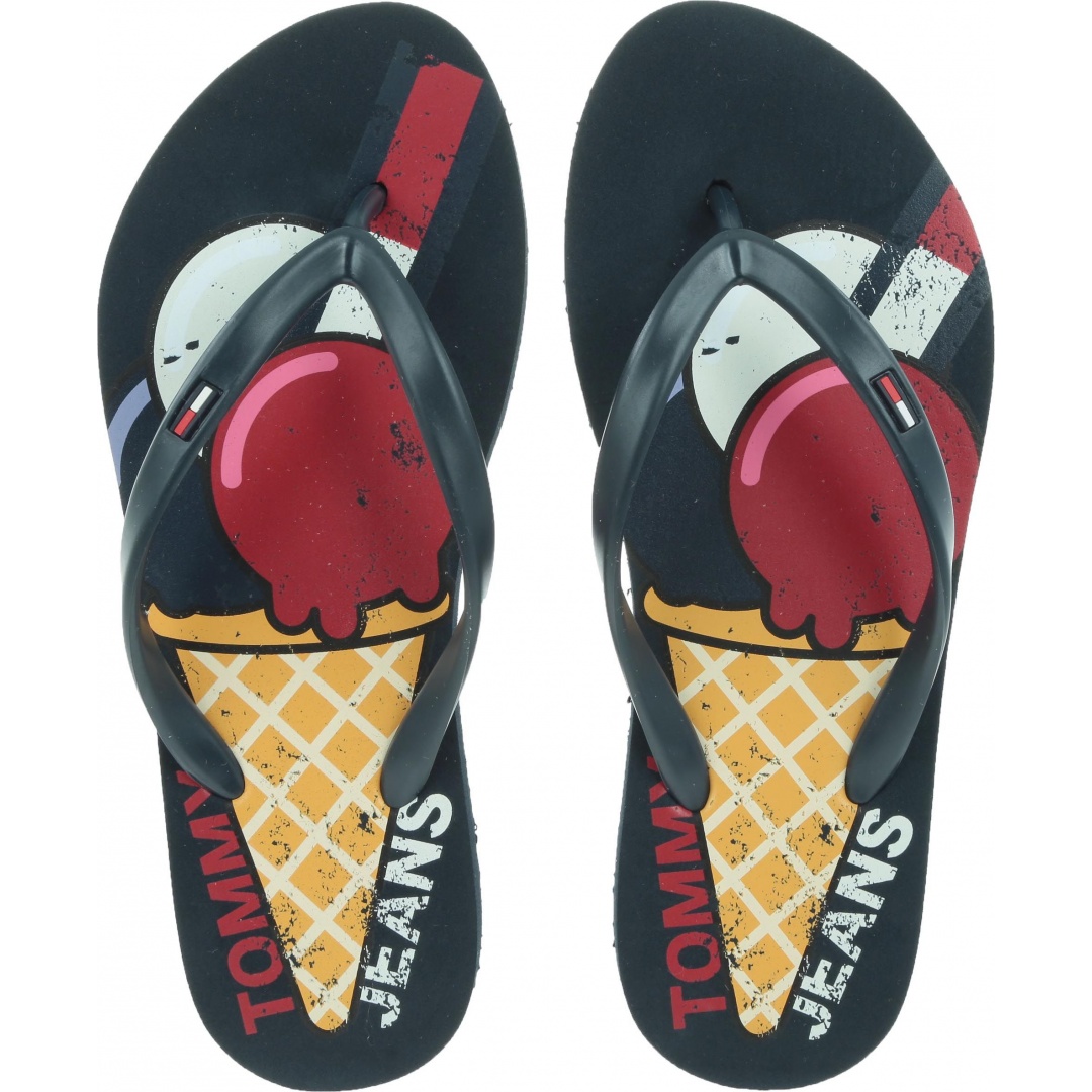 Granatowe Japonki TOMMY HILFIGER Ice Cream Beach Sand EN0EN00467 431