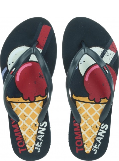 Granatowe Japonki TOMMY HILFIGER Ice Cream Beach Sand EN0EN00467 431