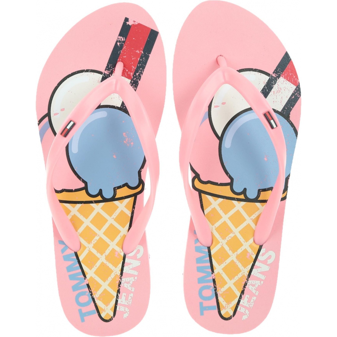 Różowe Japonki TOMMY HILFIGER Ice Cream Beach Sand EN0EN00467 669