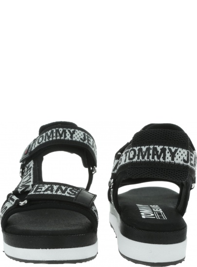 Czarne Sandały TOMMY HILFIGER Mesh Webbing Sporty EN0EN00568 990