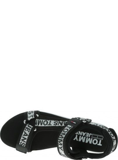 Czarne Sandały TOMMY HILFIGER Mesh Webbing Sporty EN0EN00568 990