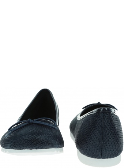 Granatowe Baleriny TOMMY HILFIGER Material Mix Balleri EN0EN00570 403