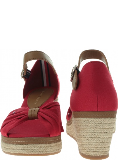 Czerwone Espadryle TOMMY HILFIGER Iconic Elba Sandal FW0FW00906 611