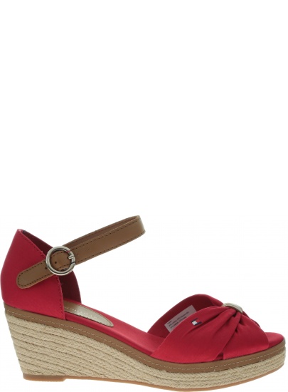 Czerwone Espadryle TOMMY HILFIGER Iconic Elba Sandal FW0FW00906 611