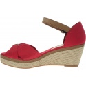 Czerwone Espadryle TOMMY HILFIGER Iconic Elba Sandal FW0FW00906 611