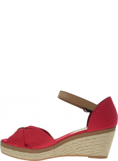 Czerwone Espadryle TOMMY HILFIGER Iconic Elba Sandal FW0FW00906 611