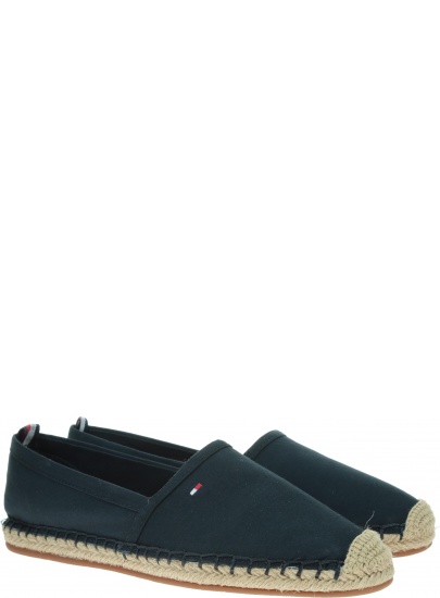 Granatowe Espadryle TOMMY HILFIGER Basic Flat Espadrill FW0FW02924 403