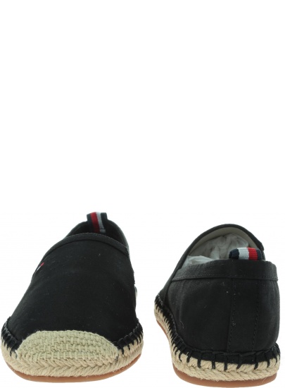 Czarne Espadryle TOMMY HILFIGER Basic Flat Espadrill FW0FW02924 990