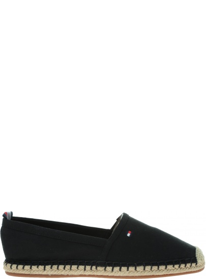 Czarne Espadryle TOMMY HILFIGER Basic Flat Espadrill FW0FW02924 990