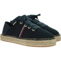 Granatowe Espadryle TOMMY HILFIGER Flat Espadrille Corp FW0FW03801 403