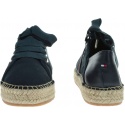 Granatowe Espadryle TOMMY HILFIGER Flat Espadrille Corp FW0FW03801 403