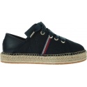 Granatowe Espadryle TOMMY HILFIGER Flat Espadrille Corp FW0FW03801 403