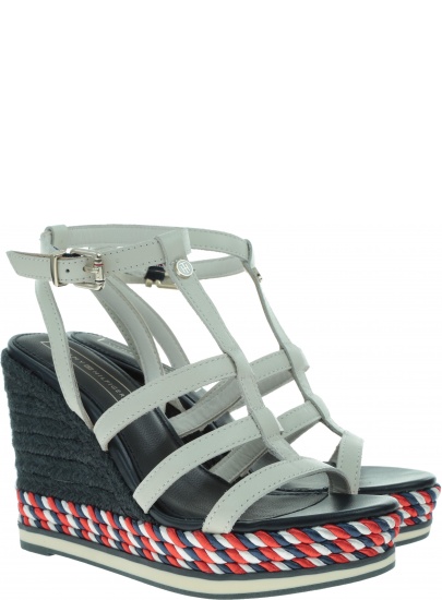 Białe Espadryle TOMMY HILFIGER Colorful Rope Wedge FW0FW03821 121