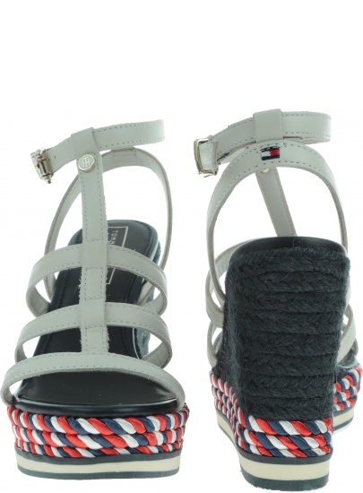 Białe Espadryle TOMMY HILFIGER Colorful Rope Wedge FW0FW03821 121