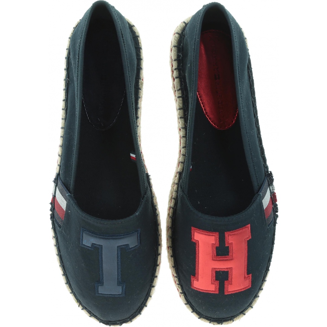 Granatowe Espadryle TOMMY HILFIGER Th Patch Espadrille FW0FW03846 403