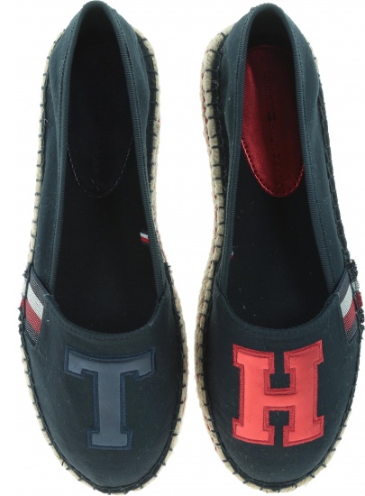 Granatowe Espadryle TOMMY HILFIGER Th Patch Espadrille FW0FW03846 403