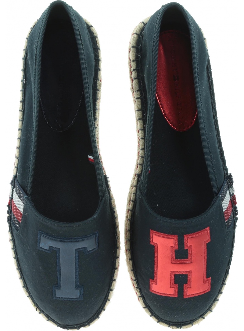 Granatowe Espadryle TOMMY HILFIGER Th Patch Espadrille FW0FW03846 403