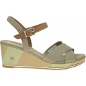 Brązowe Sandały TOMMY HILFIGER Printed Mid Wedge Sa FW0FW03933 068