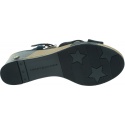 Granatowe Sandały TOMMY HILFIGER Printed Mid Wedge Sa FW0FW03933 403