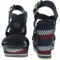 Granatowe Espadryle TOMMY HILFIGER Tommy Raffia Wedge S FW0FW03942 403