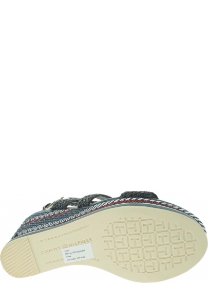 Granatowe Espadryle TOMMY HILFIGER Tommy Raffia Wedge S FW0FW03942 403
