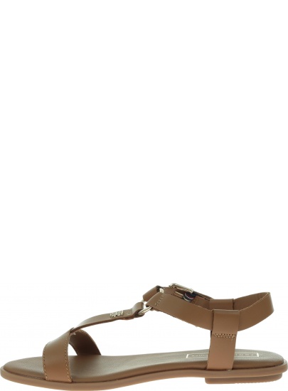 Brązowe Sandały TOMMY HILFIGER Elevated Leather Fla FW0FW03946 929