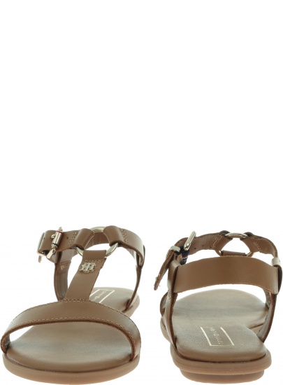 Brązowe Sandały TOMMY HILFIGER Elevated Leather Fla FW0FW03946 929