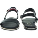 Granatowe Sandały TOMMY HILFIGER Flat Sandal Corporat FW0FW04049 403