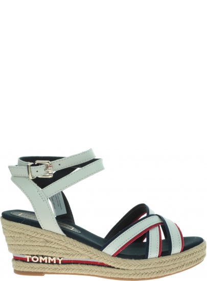Białe Espadryle TOMMY HILFIGER Iconic Elba Corporat FW0FW04056 020