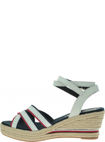 Białe Espadryle TOMMY HILFIGER Iconic Elba Corporat FW0FW04056 020