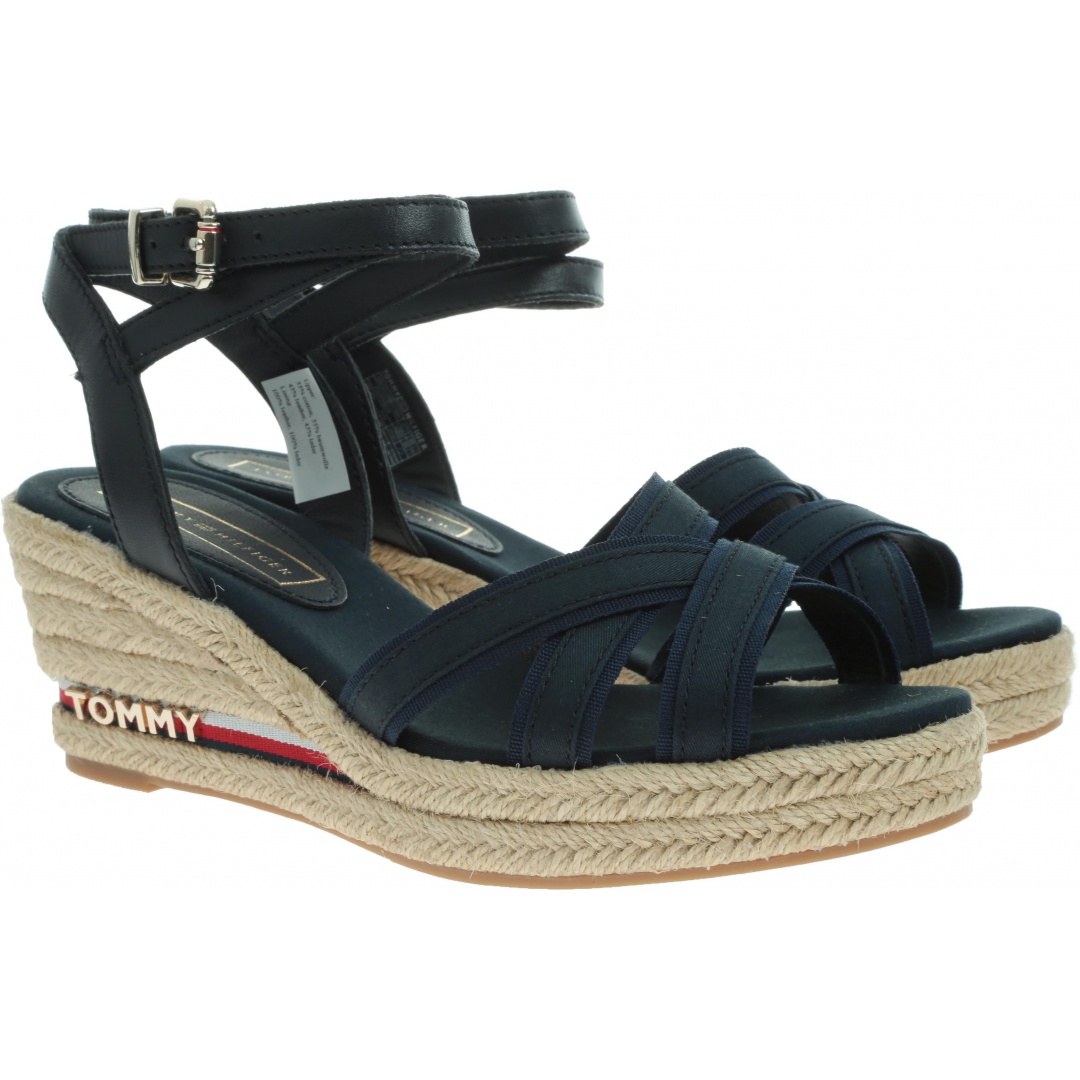 Granatowe Espadryle TOMMY HILFIGER Iconic Elba Corporat FW0FW04056 403