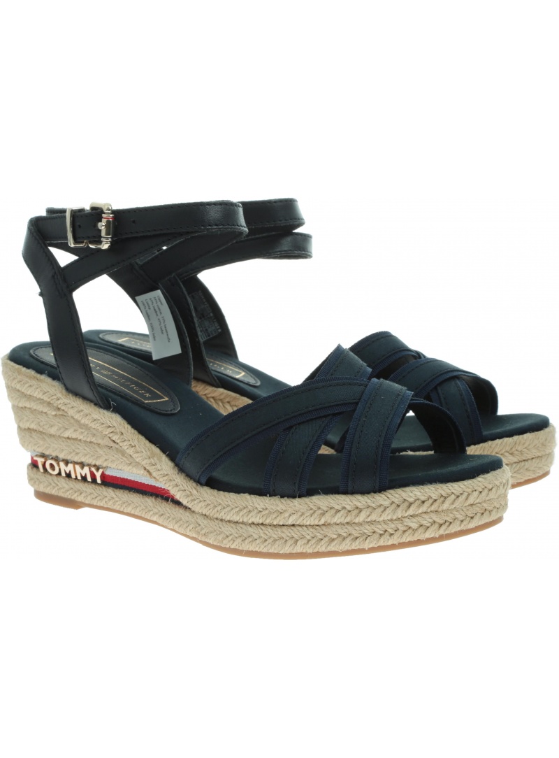 Granatowe Espadryle TOMMY HILFIGER Iconic Elba Corporat FW0FW04056 403
