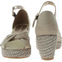 Beżowe Espadryle TOMMY HILFIGER Iconic Elba Metallic FW0FW04079 932