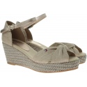 Beżowe Espadryle TOMMY HILFIGER Iconic Elba Metallic FW0FW04079 932