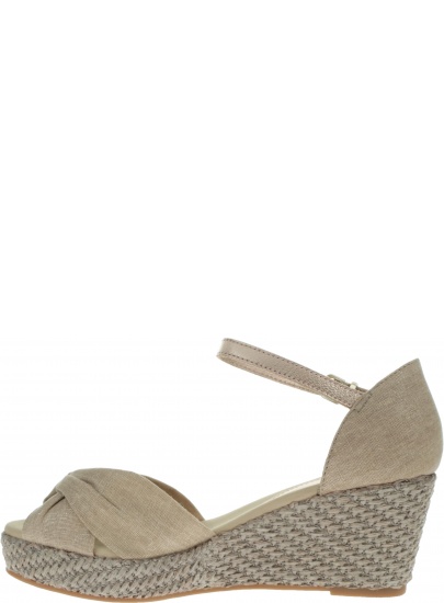 Beżowe Espadryle TOMMY HILFIGER Iconic Elba Metallic FW0FW04079 932