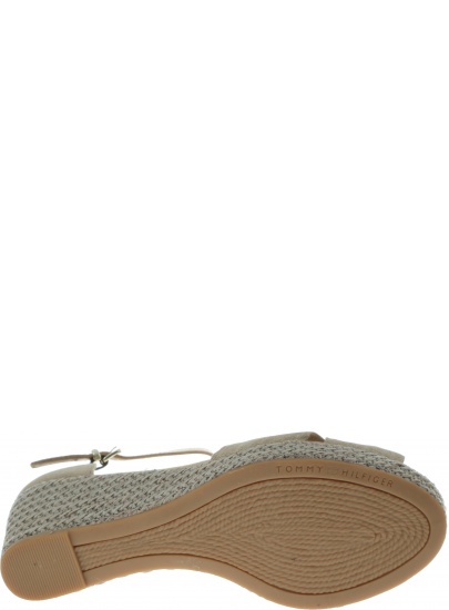 Beżowe Espadryle TOMMY HILFIGER Iconic Elba Metallic FW0FW04079 932