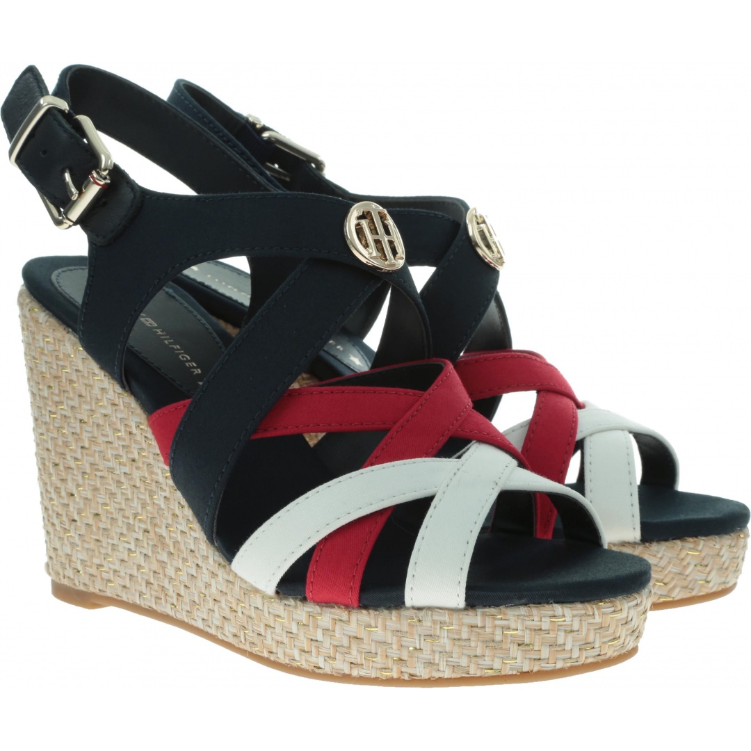 Kolorowe Espadryle TOMMY HILFIGER Iconic Elena Sandal FW0FW04104 020
