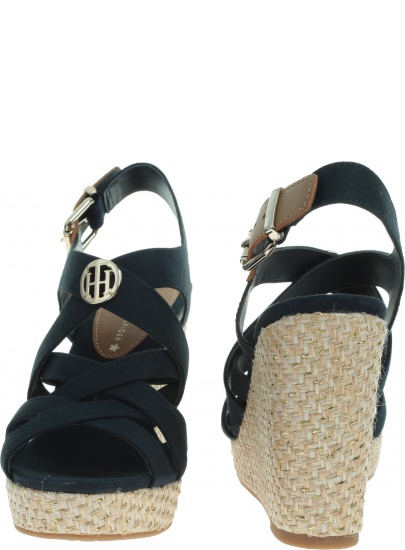 Granatowe Espadryle TOMMY HILFIGER Iconic Elena Sandal FW0FW04104 403