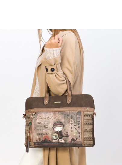 Torba na laptopa ANEKKE Egypt Brown Document Case 29894-10