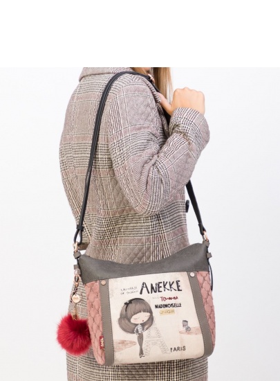Listonoszka ANEKKE Couture Beige Synthetic Shoulder Bag 29882-07