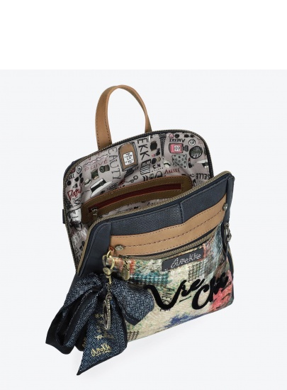 Plecak ANEKKE Couture Blue Textile Rucksack 29885-18