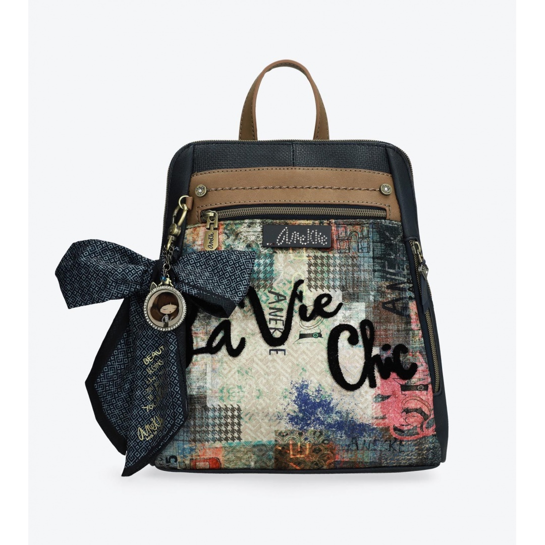 Plecak ANEKKE Couture Blue Textile Rucksack 29885-18
